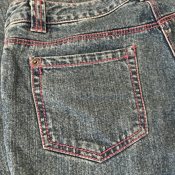 INC International Concepts Flare Pink Stitch Denim Jeans. Size 6. Cotton/spandex - Picture 6 of 6